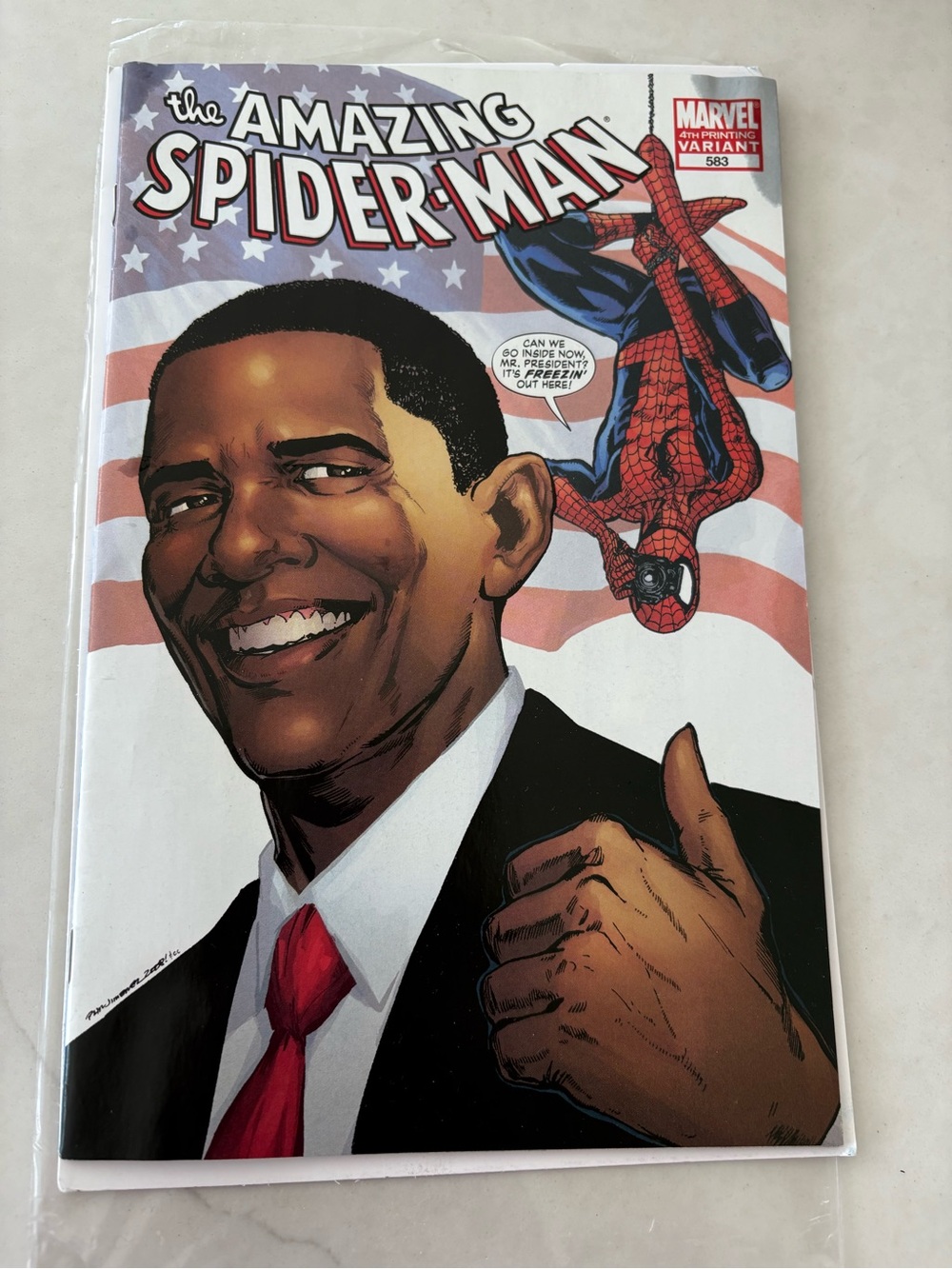 Marvel Spider-Man Comic Cover - Red, Blue, Black, White
